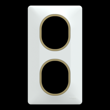  Plaque 2 post Vert 71mm Blc Lt 