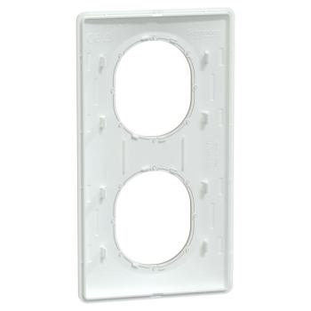  Plaque 2 post Vert 71mm Blc Lt 