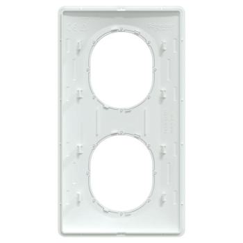  Plaque 2 post Vert 71mm Blc Lt 