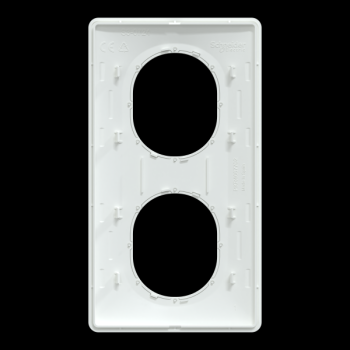 Plaque 2 post Vert 71mm Blc Lt 