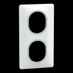  Plaque 2 post Vert 71mm Blc Ag 