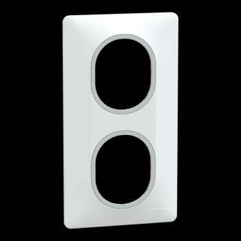  Plaque 2 post Vert 71mm Blc Ag 