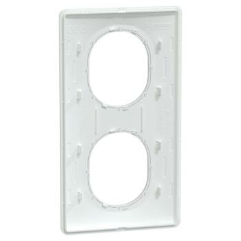  Plaque 2 post Vert 71mm Blc Ag 