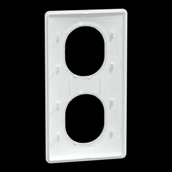  Plaque 2 post Vert 71mm Blc Ag 