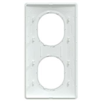  Plaque 2 post Vert 71mm Blc Ag 