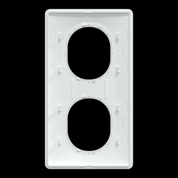  Plaque 2 post Vert 71mm Blc Ag 