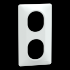  Plaque 2 post Vert 71mm Blanc 