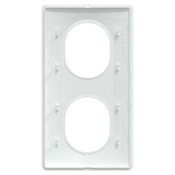  Plaque 2 post Vert 71mm Blanc 