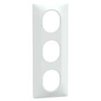  Plaque 3 post Vert 71mm Blanc 