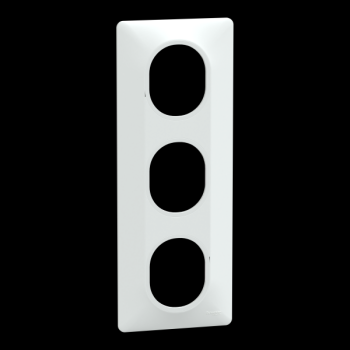  Plaque 3 post Vert 71mm Blanc 