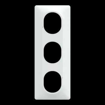  Plaque 3 post Vert 71mm Blanc 