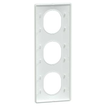  Plaque 3 post Vert 71mm Blanc 