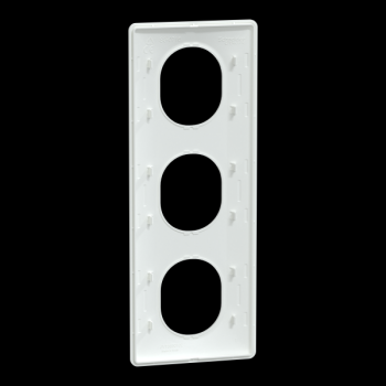  Plaque 3 post Vert 71mm Blanc 