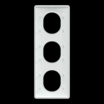  Plaque 3 post Vert 71mm Blanc 