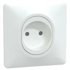  Prise R�no 2P Blanc griffe plq 