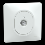  Prise TV Blanc griffes plaque 
