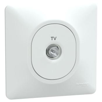  Prise TV Blanc griffes plaque 