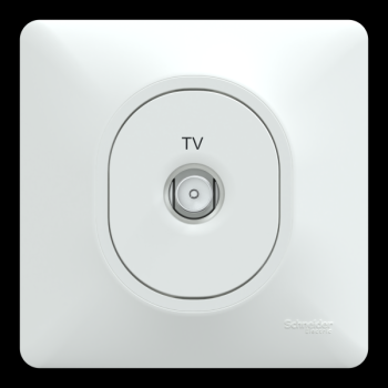  Prise TV Blanc griffes plaque 