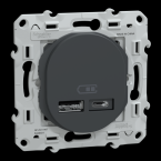  Chargeur USB A+C 12W Anth 