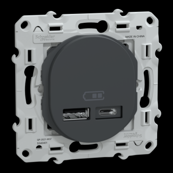  Chargeur USB A+C 12W Anth 