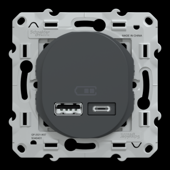  Chargeur USB A+C 12W Anth 