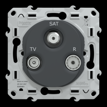  Prise TV-R-SAT Anthracite 