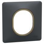  Plaque 1 poste Anthraci Laiton 