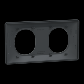  Plaque 2 postes Hor 71mm Anth 