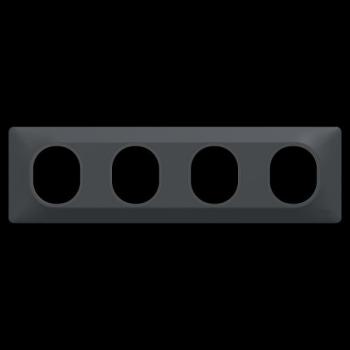  Plaque 4 postes Hor 71mm Anth 