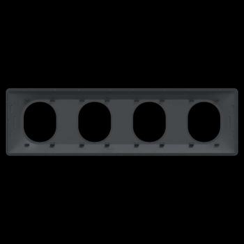  Plaque 4 postes Hor 71mm Anth 