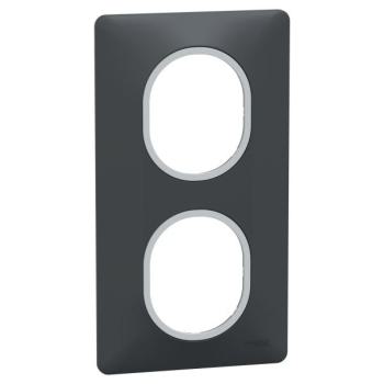  Plaque 2 post Vert 71mm Ant Ag 