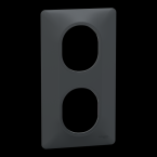  Plaque 2 postes Vert 71mm Anth 