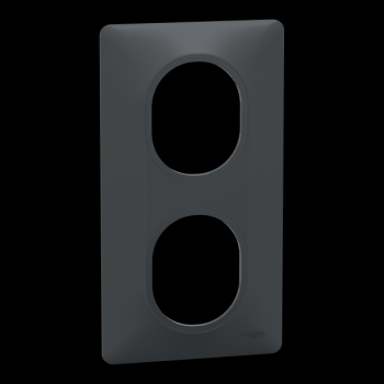  Plaque 2 postes Vert 71mm Anth 