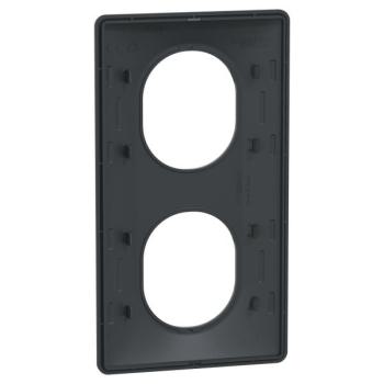  Plaque 2 postes Vert 71mm Anth 