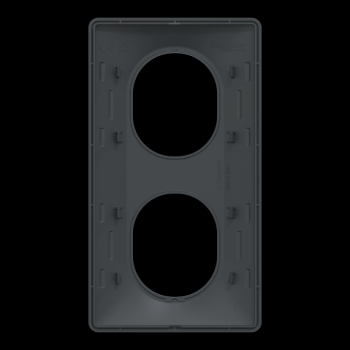  Plaque 2 postes Vert 71mm Anth 