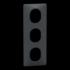  Plaque 3 postes Vert 71mm Anth 