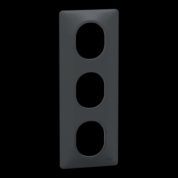  Plaque 3 postes Vert 71mm Anth 