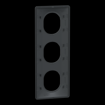  Plaque 3 postes Vert 71mm Anth 