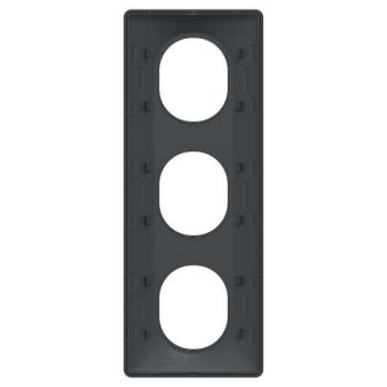  Plaque 3 postes Vert 71mm Anth 