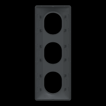  Plaque 3 postes Vert 71mm Anth 