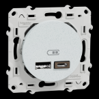 Prise double USB A+C Blc RECY 