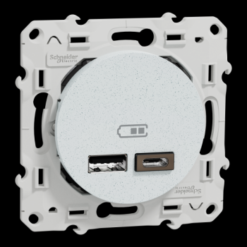  Prise double USB A+C Blc RECY 
