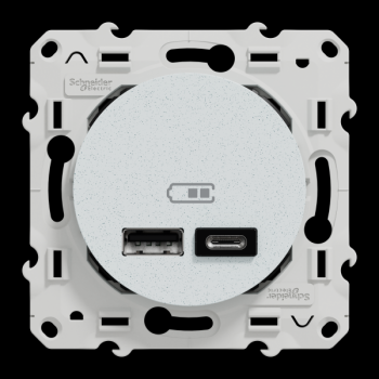  Prise double USB A+C Blc RECY 