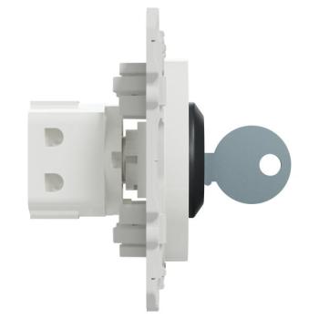  Interrupteur � cl� blanc 