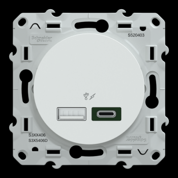  Chargeur USBA 7,5W+C 45W Blanc 