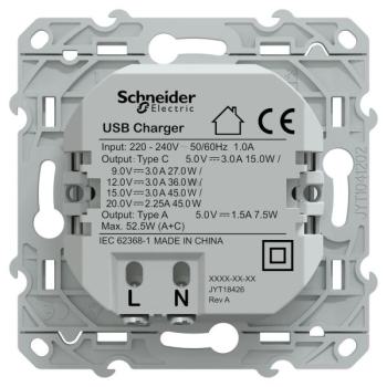  Chargeur USBA 7,5W+C 45W Blanc 
