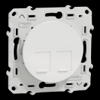  ODACE DBL RJ45 SS CON BLC 