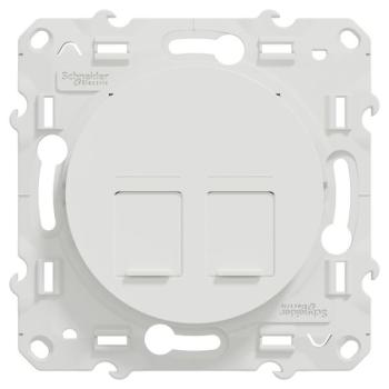  ODACE DBL RJ45 CAT6 UTP BLC 