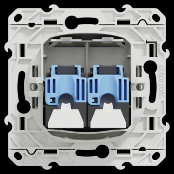  ODACE DBL RJ45 CAT6 UTP BLC 