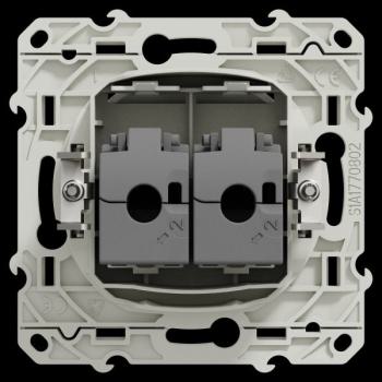  ODACE DBL RJ45 CAT6 STP BLC 